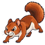 Illustration of American red squirrel