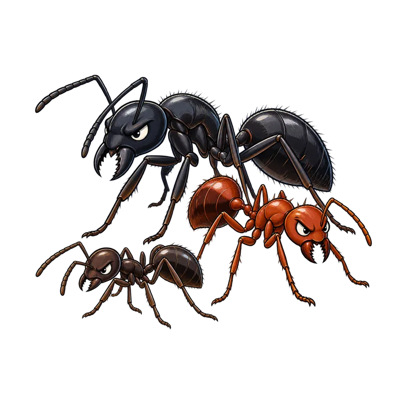 Illustration of the ants