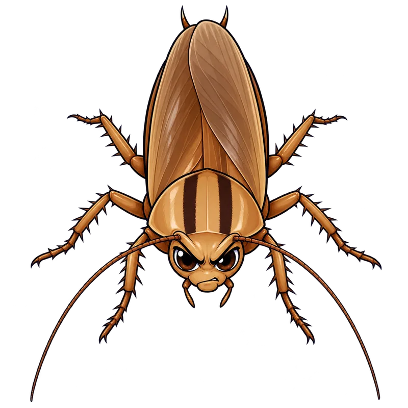 Illustration of the asian cockroach