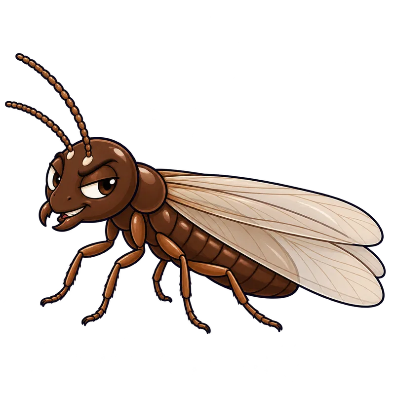 Illustration of the asian subterranean termite
