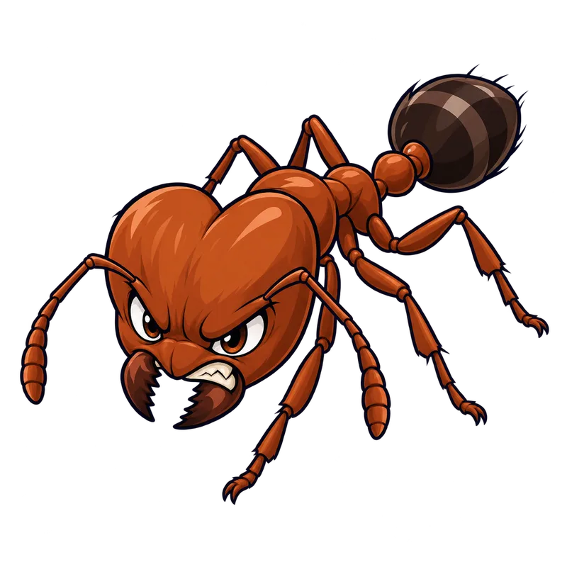 Illustration of the bigheaded ant