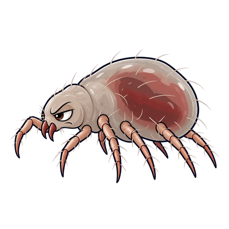 Illustration of the bird mites