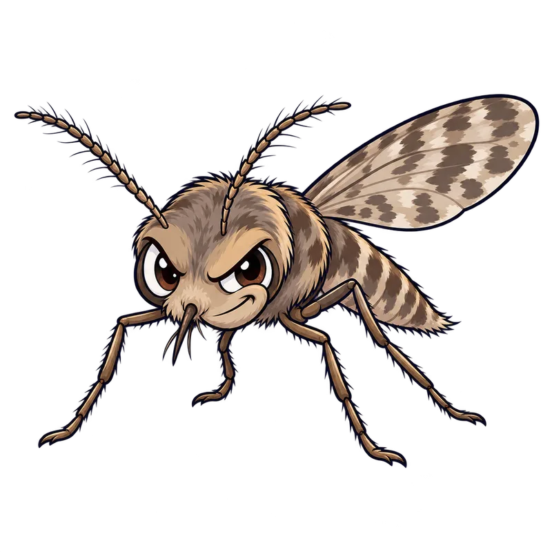 Illustration of the biting midges / no-see-ums
