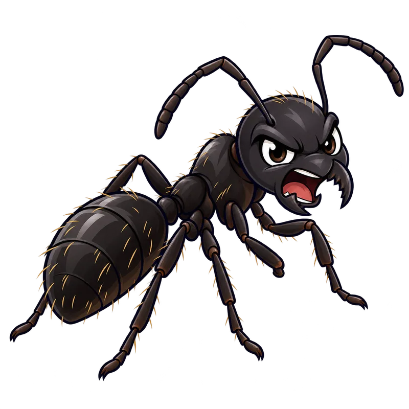 Illustration of the black carpenter ant
