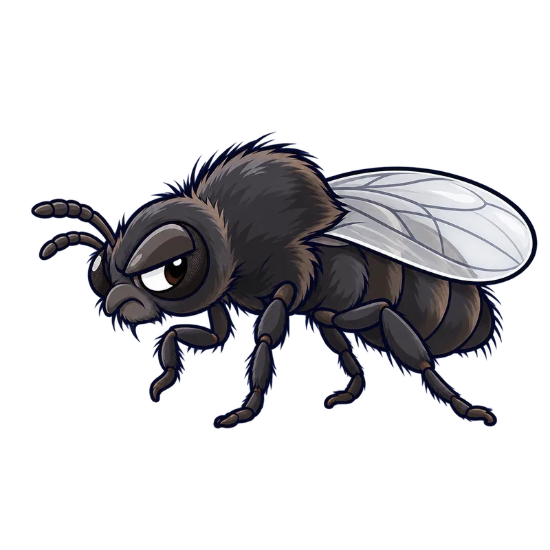 Illustration of the black flies