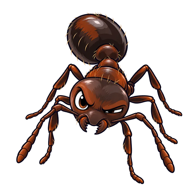 Illustration of the black imported fire ant