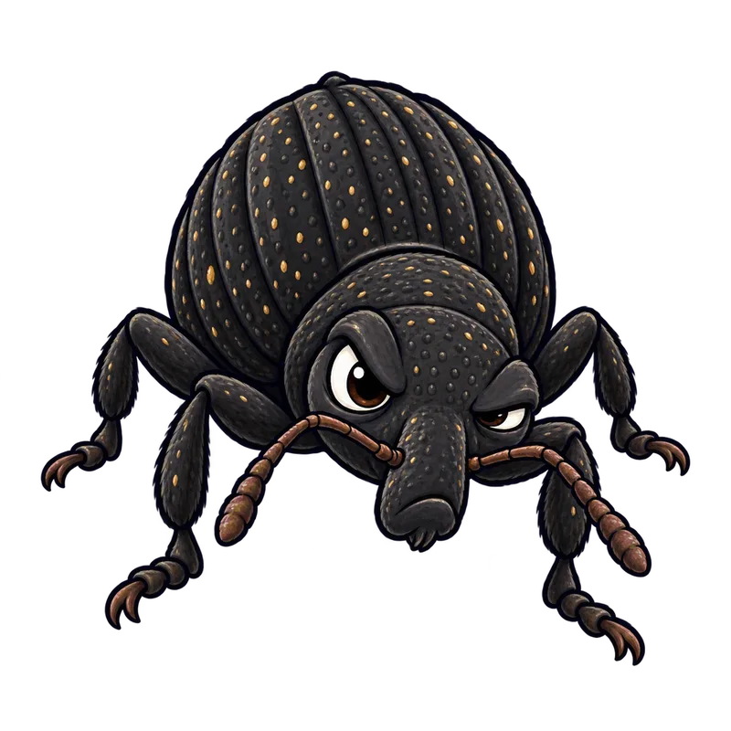 Illustration of the black vine weevil