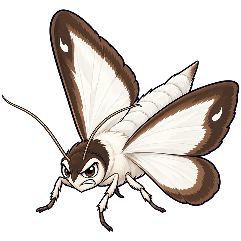 Illustration of the box tree moth