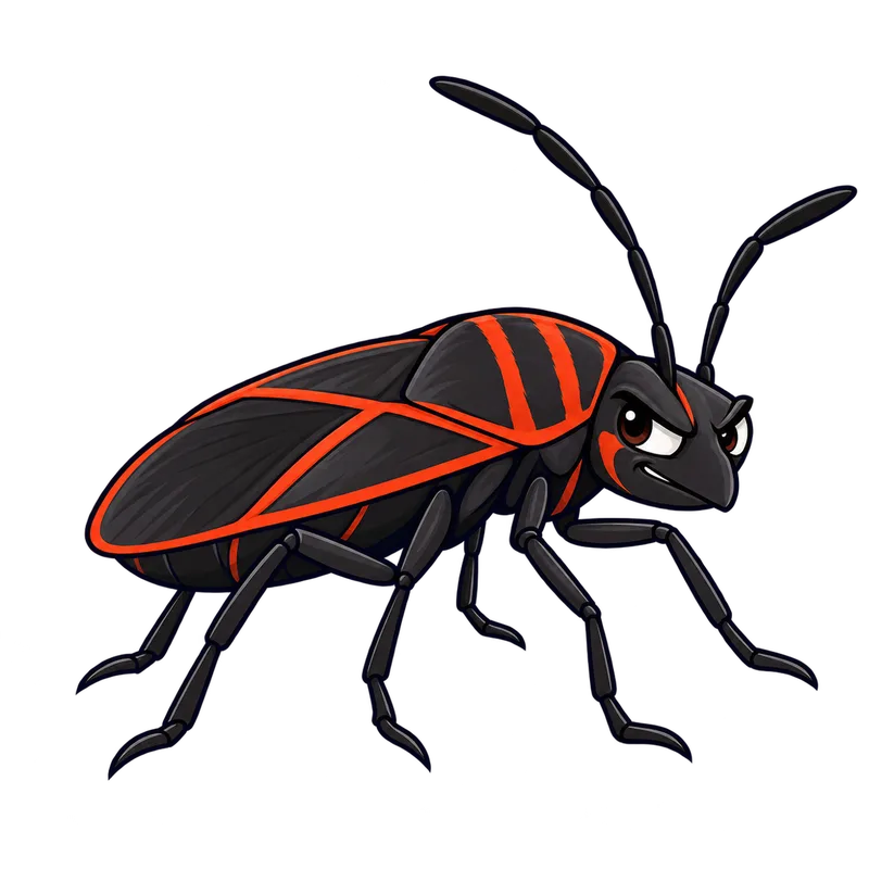 Illustration of the boxelder bug
