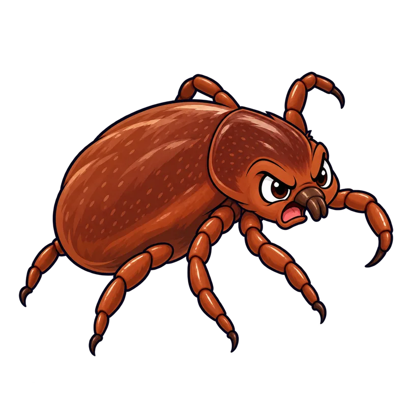 Illustration of the brown dog ticks