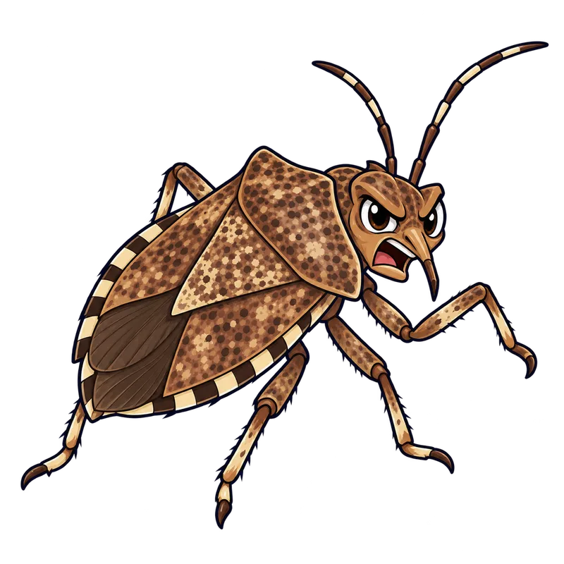 Illustration of the brown marmorated stink bug