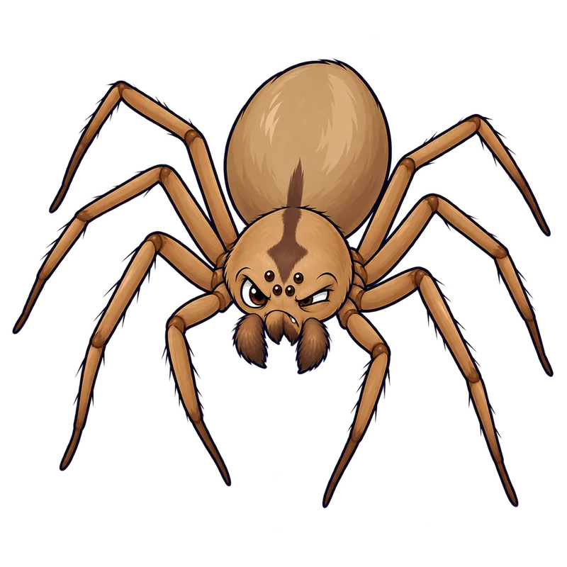 Illustration of the brown recluse