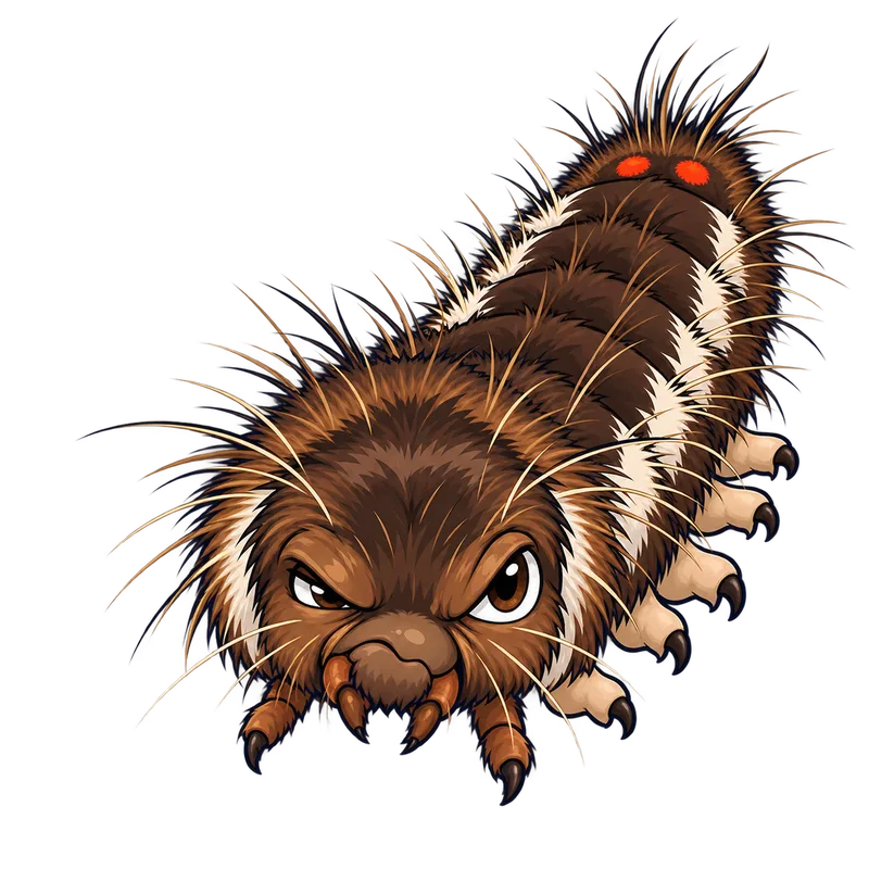Illustration of the browntail moth