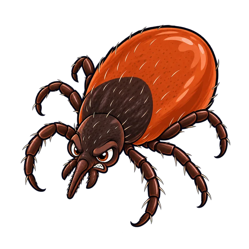 Illustration of the castor bean tick