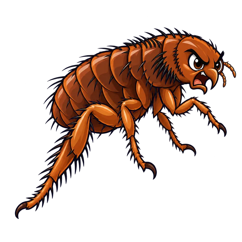 Illustration of the cat flea