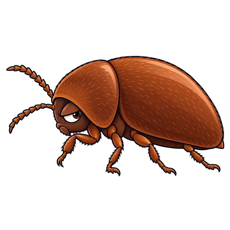 Illustration of the cigarette beetle
