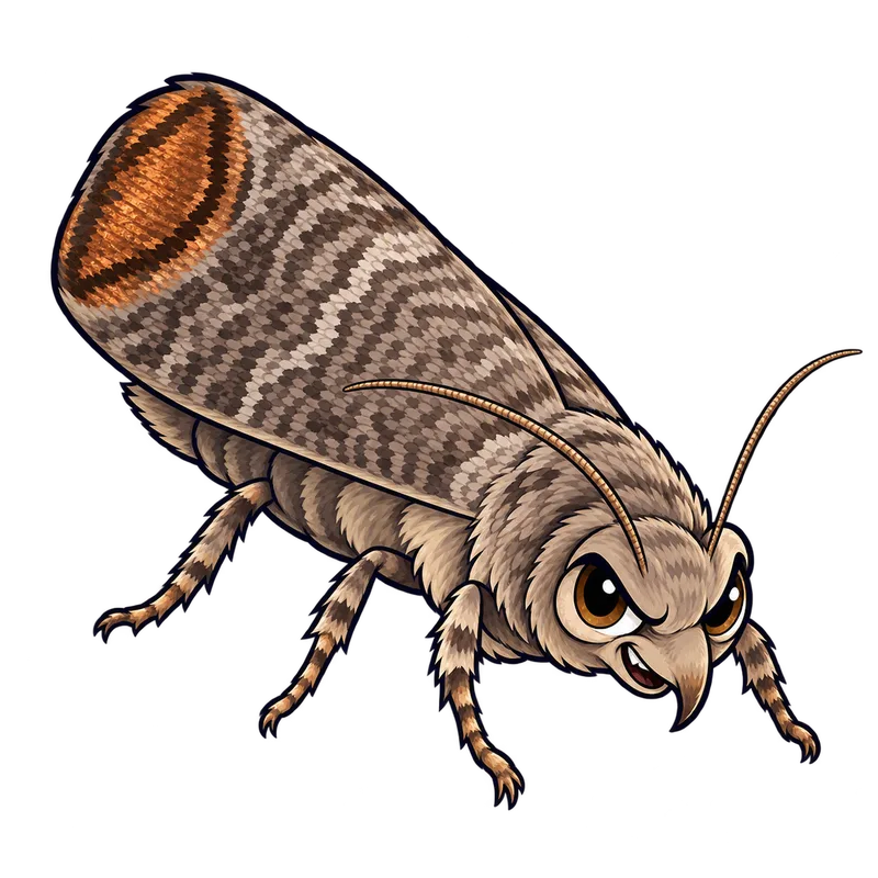 Illustration of the codling moth