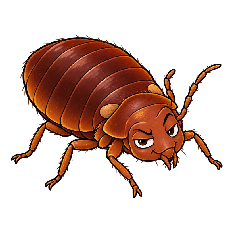 Illustration of the common bed bug