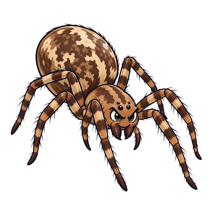 Illustration of the common house spider