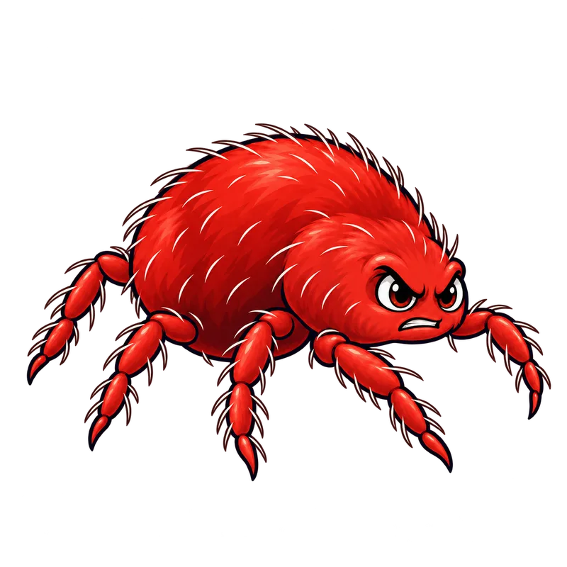 Illustration of the concrete / sidewalk mites