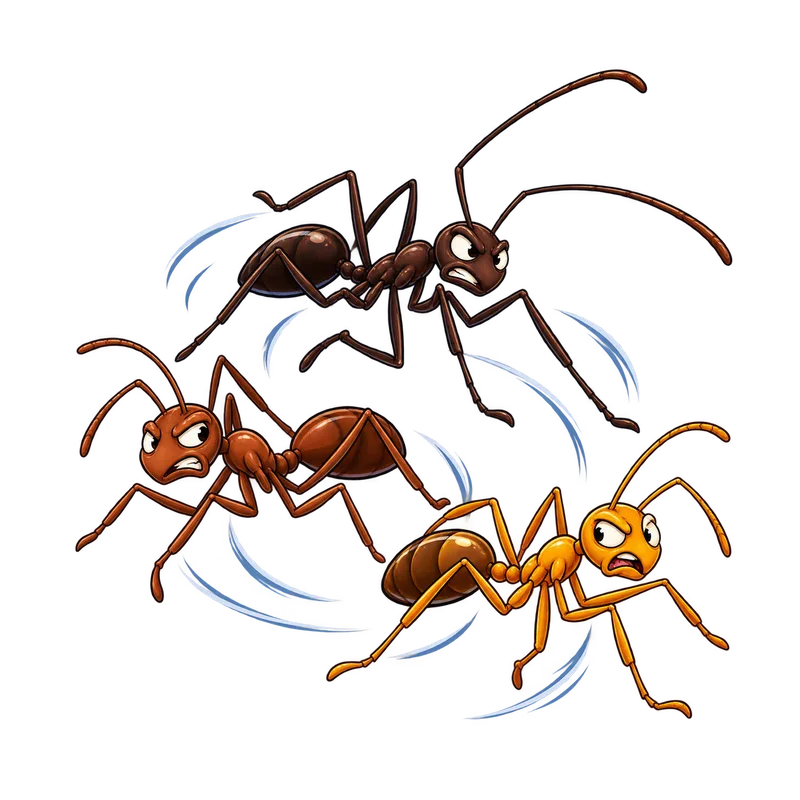 Illustration of the crazy ants