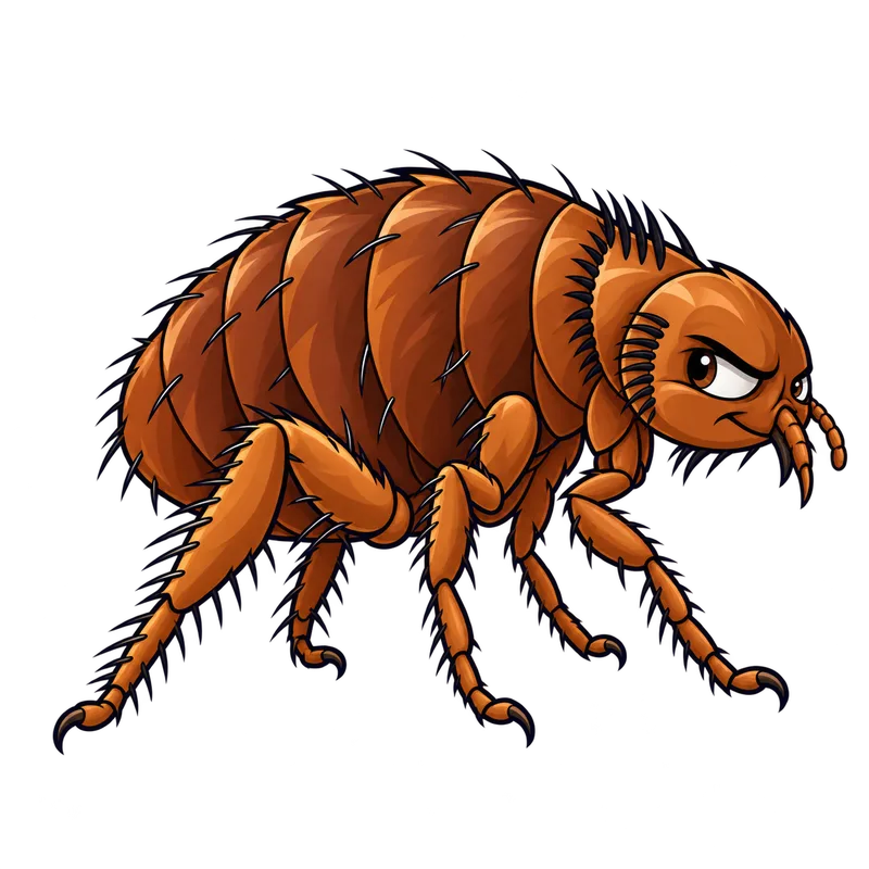 Illustration of the dog flea