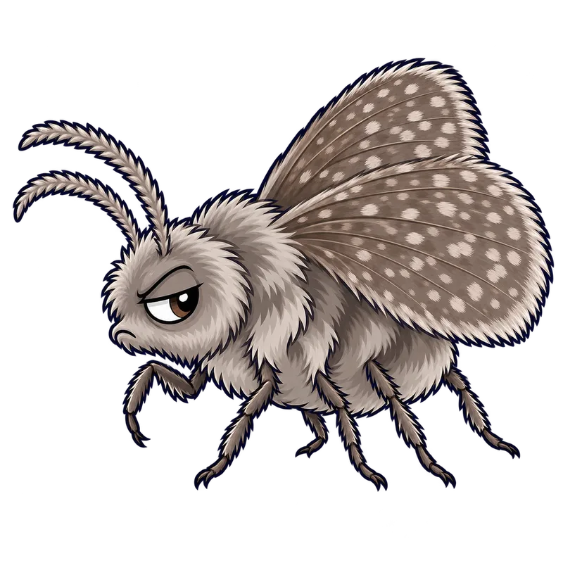 Illustration of the drain flies