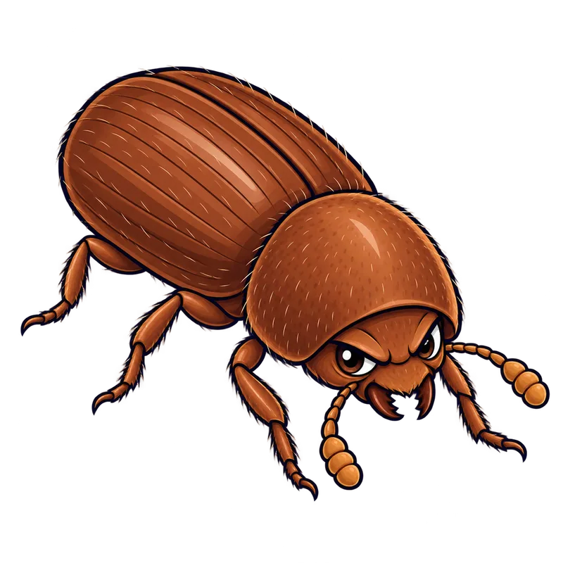 Illustration of the drugstore beetle