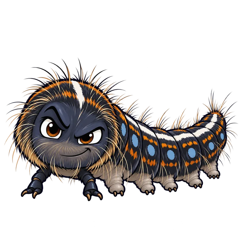 Illustration of the eastern tent caterpillar