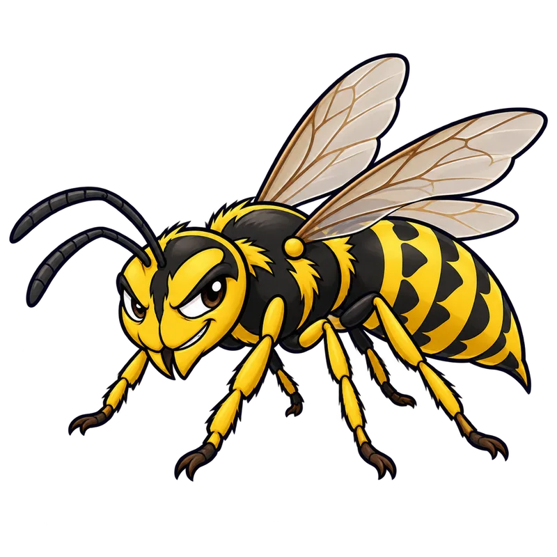 Illustration of the eastern yellowjacket