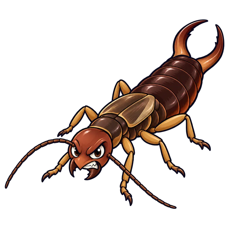 Illustration of the european earwig