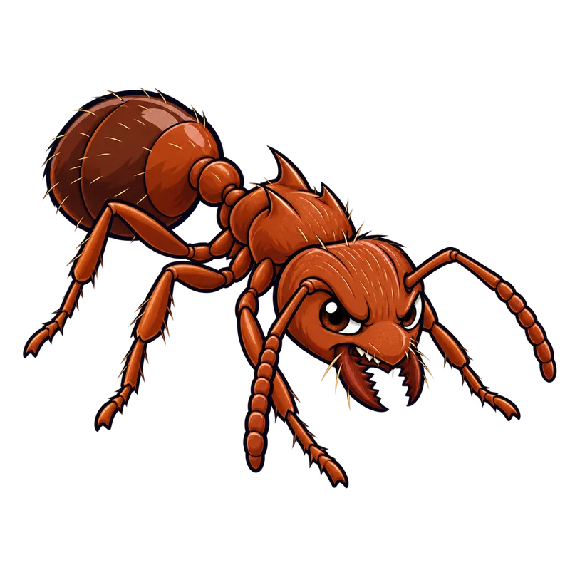 Illustration of the european fire ant