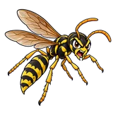Illustration of European paper wasp