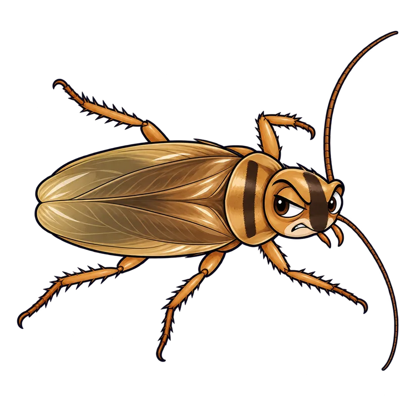 Illustration of the field cockroach