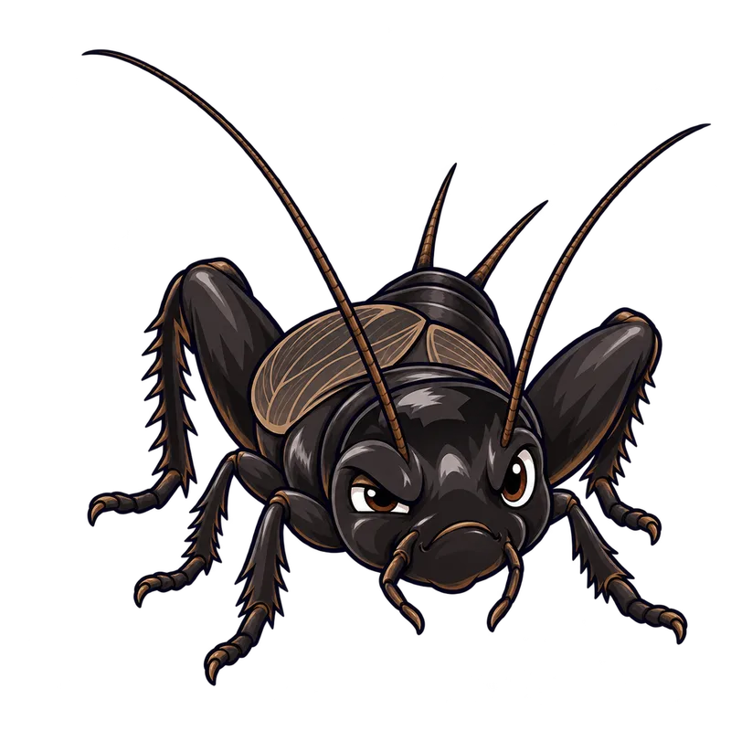 Illustration of the field crickets