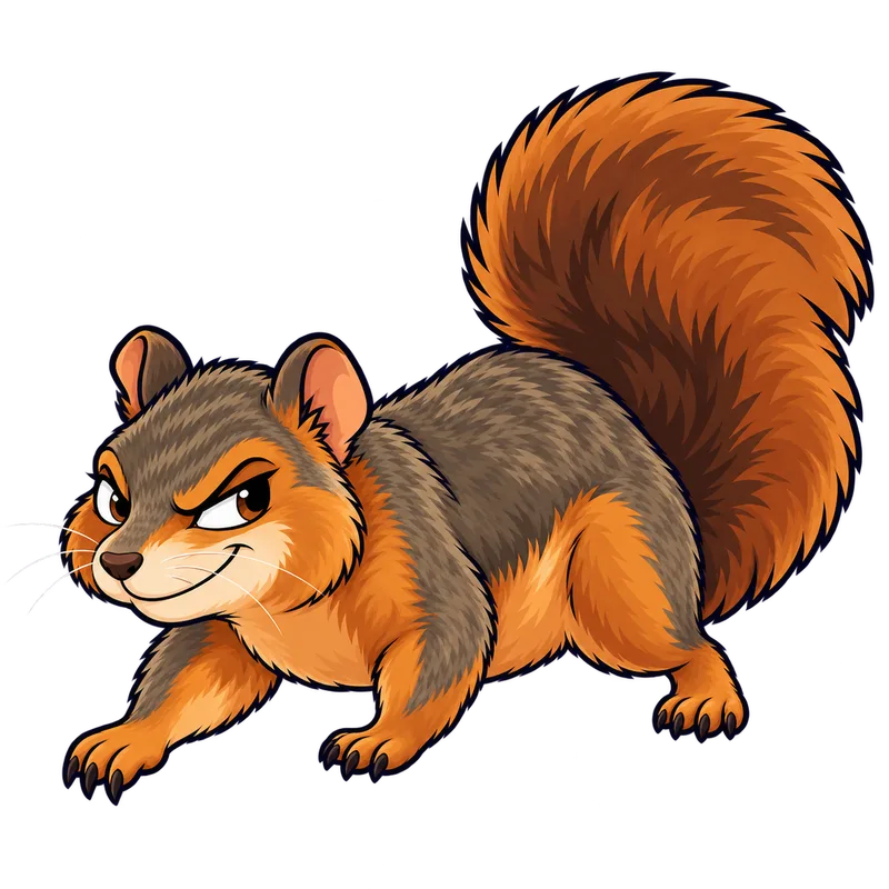 Illustration of the fox squirrel
