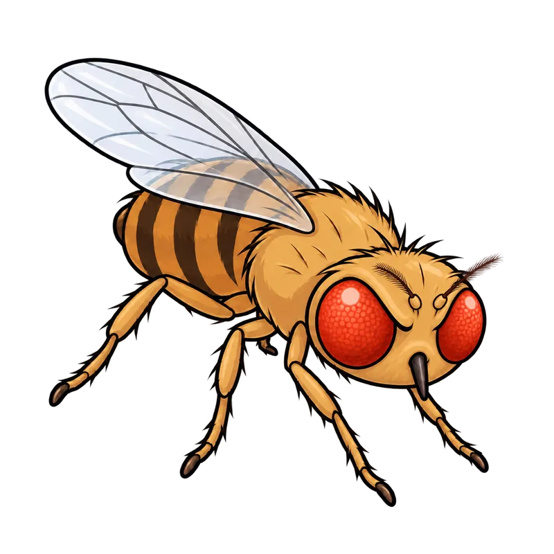 Illustration of the fruit flies