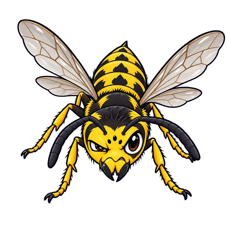 Illustration of the german yellowjacket