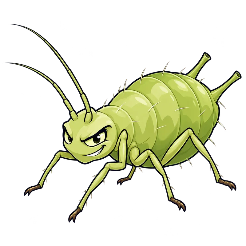 Illustration of the green peach aphid