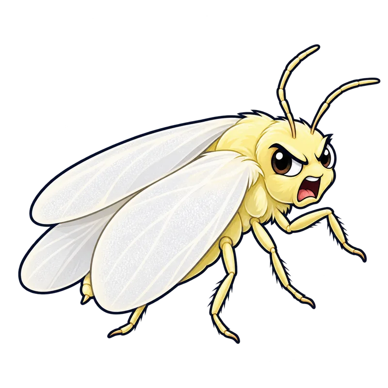 Illustration of the greenhouse whitefly