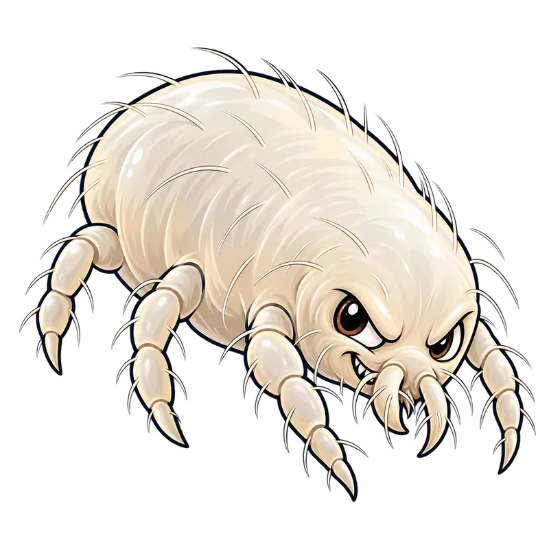 Illustration of the house dust mites