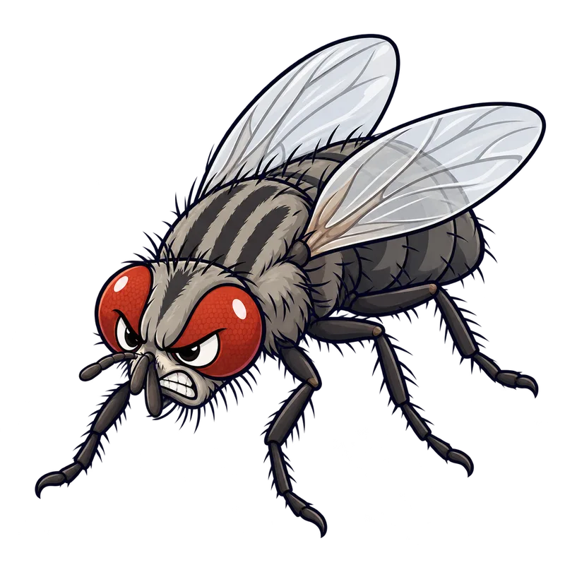 Illustration of the house fly