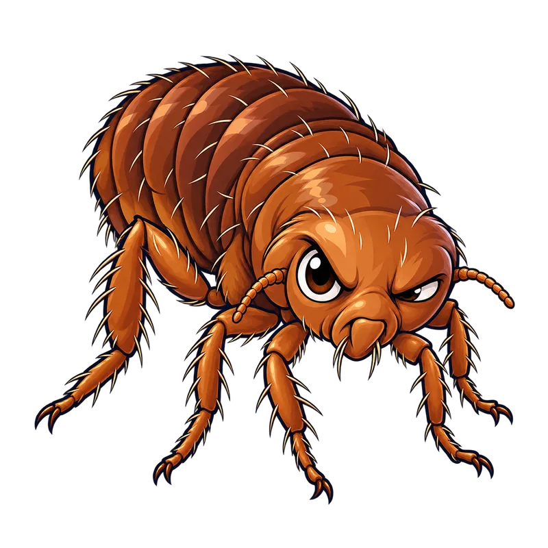 Illustration of the human flea
