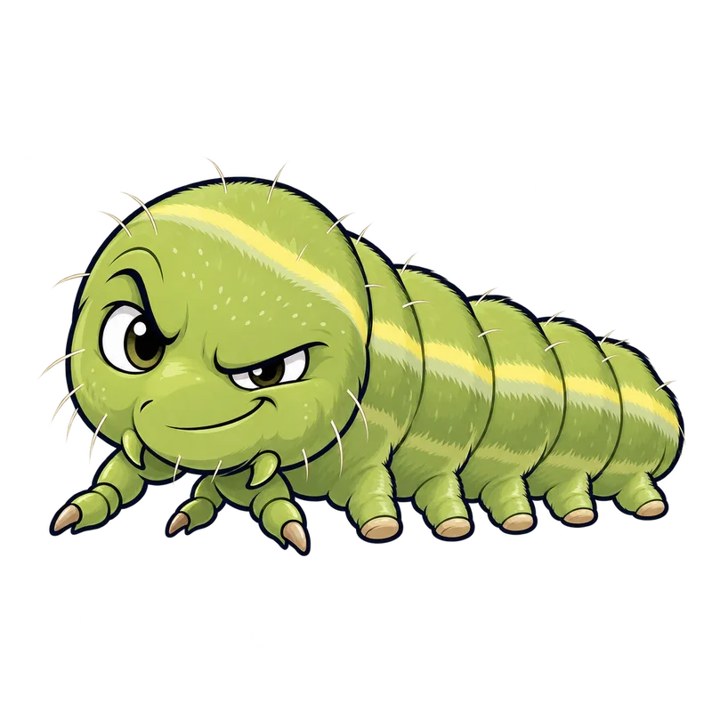 Illustration of the imported cabbageworm