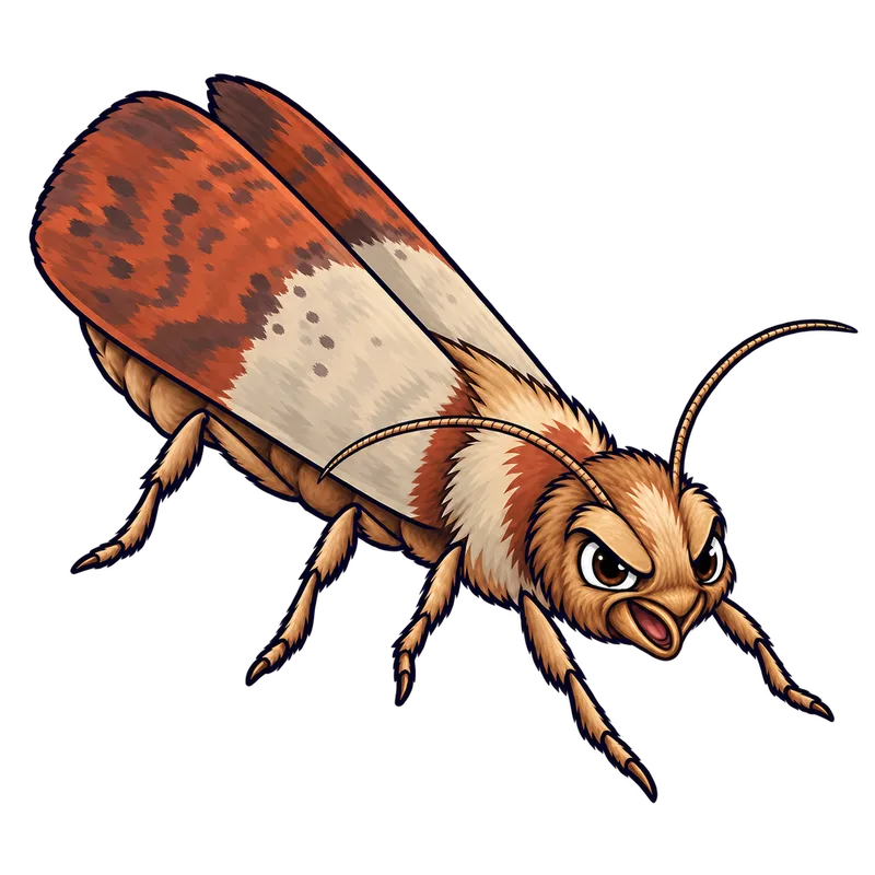 Illustration of the indianmeal moth