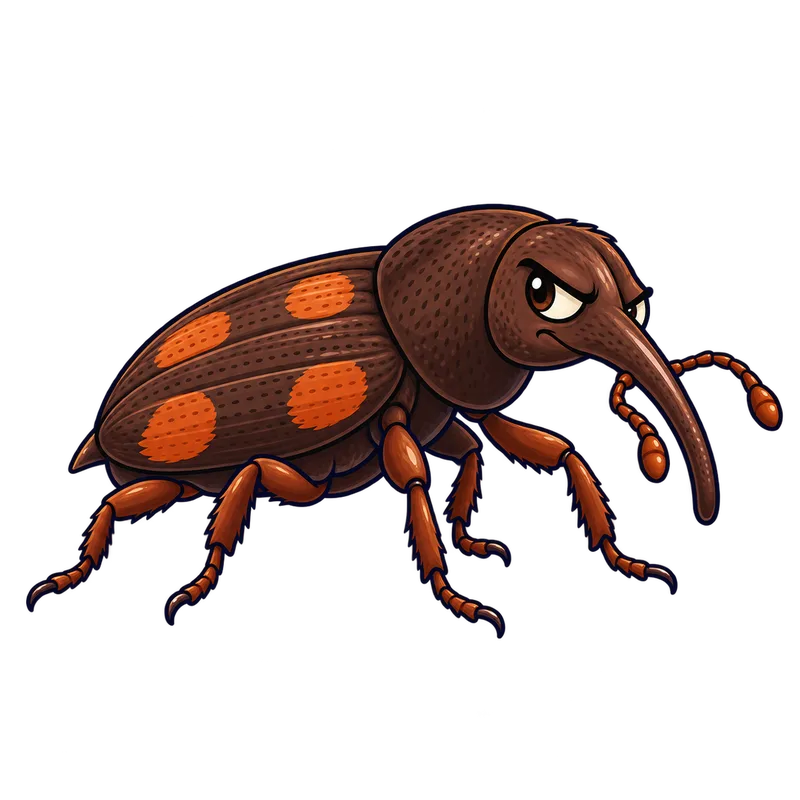 Illustration of the maize weevil