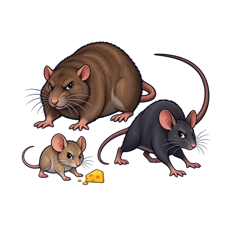 Illustration of the mice & rats
