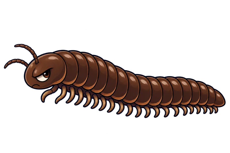Illustration of the millipedes