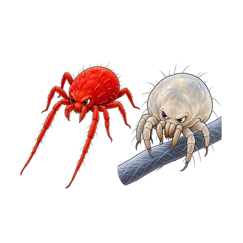 Illustration of the mites