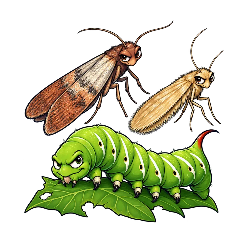 Illustration of the moths & butterflies